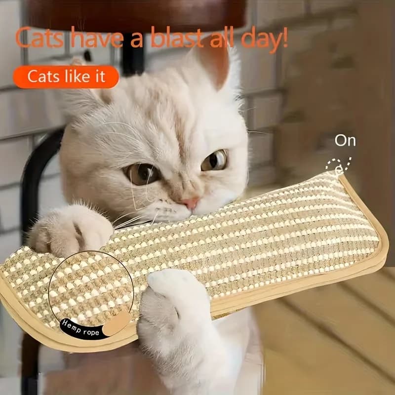 at Toy Game Pillow and Cat Scratching Pad for Solo Play and Intimate Interaction to Keep Your Feline Friend Happy and Soothing - 3