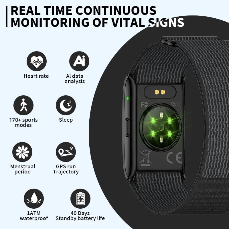 New No Screen Smart Watch Men GPS Running Trajectory Ultra Light Bracelet Blood Oxygen Heart Rate 24H Health Band Sports Watches - 6