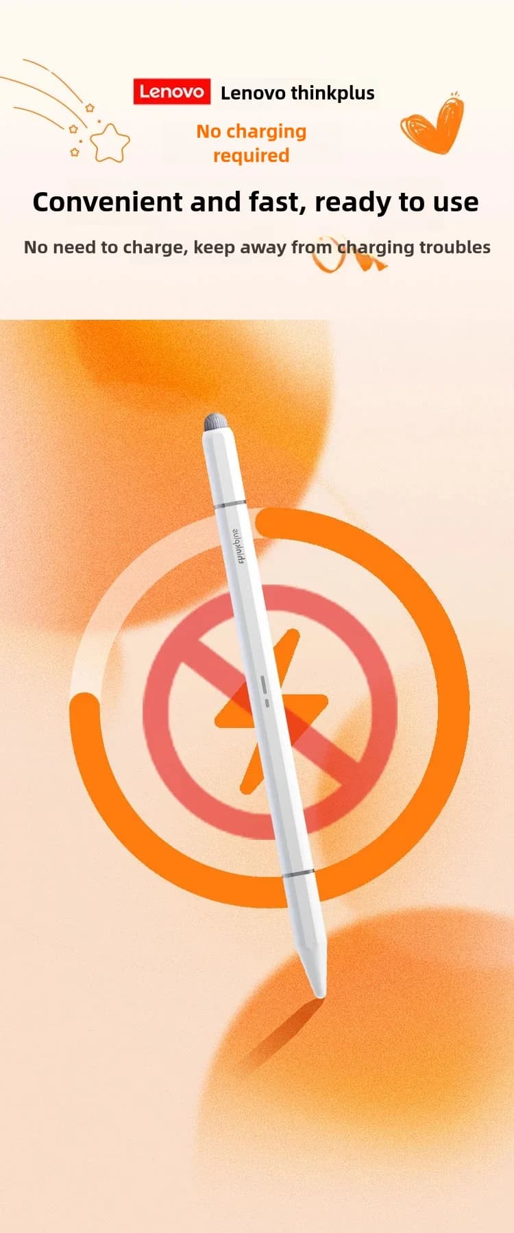 Lenovo Stylus Universa Pen For Android IOS Capacitive Screen For iPad Apple Huawei Xiaomi Samsung Tablet three tips Pencil - 5