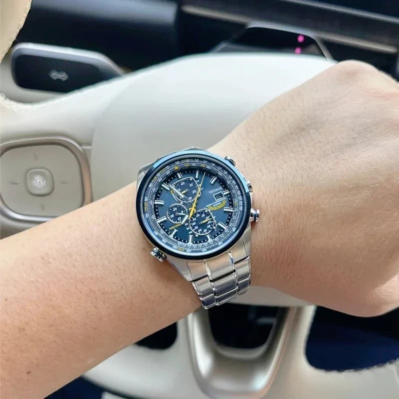 ساعة يد رجالية ميكانيكية يدوية التعبئة، مقاومة للماء حتى 30 متر، حزام ستانلس ستيل دائري، فاخرة ومتعددة الوظائف - 2
