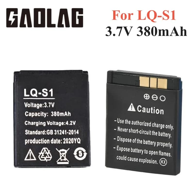 1pc Smart Watch Battery LQ-S1 3.7V 380mAh lithium Rechargeable Battery For Smart Watch QW09 DZ09 W8 Universal Watch Battery