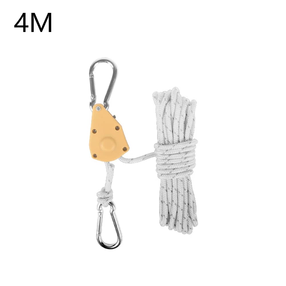 Tent Rope Hanger Pulley Hook, Adjustable Lanyard Hanging, Secure And Non Slip, For Camping, Outdoor Activities, And Canopies - 2