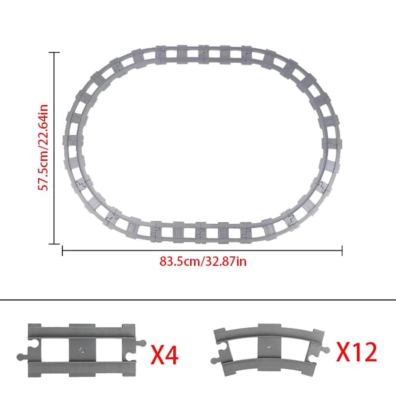 قطار مدينة متوافق مع قوالب البناء الكبيرة الحجم لإكسسوارات المسار الإبداعية تجميع ألعاب للأطفال - 5