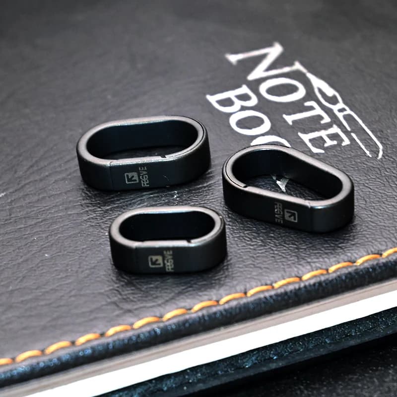 حلقة مفاتيح سريعة الفك من سبائك التيتانيوم بطلاء PVD أسود لمفاتيح السيارات وإكسسوارات الاستخدام اليومي حلقة توصيل معدنية مدمجة ومتينة - 5