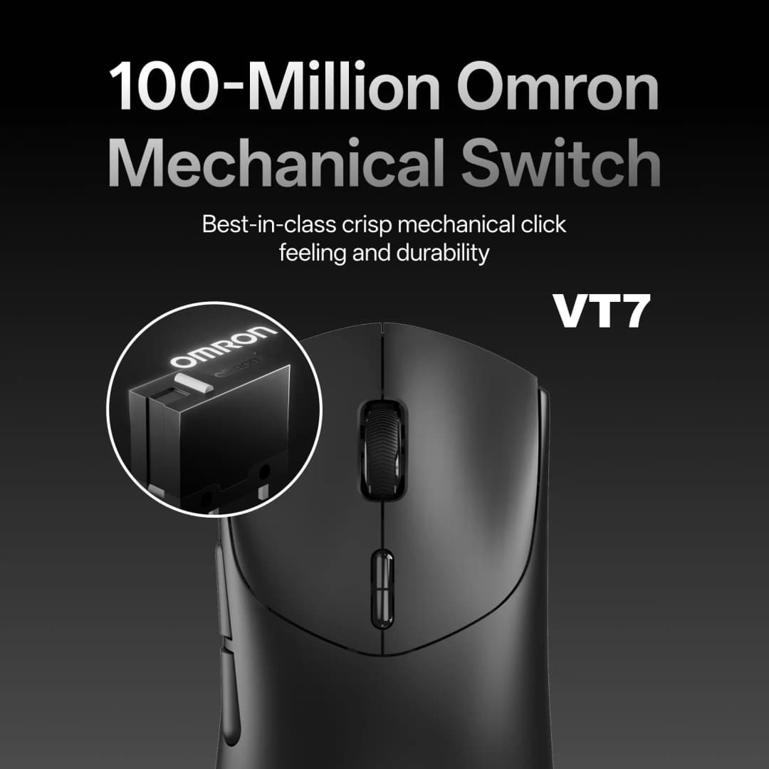 Rapoo VT7 MAX /VT7 Wireless Gaming Mouse True 8K Wireless Polling Rate 53g Lightweight Up to 750Hr Battery Life - 3
