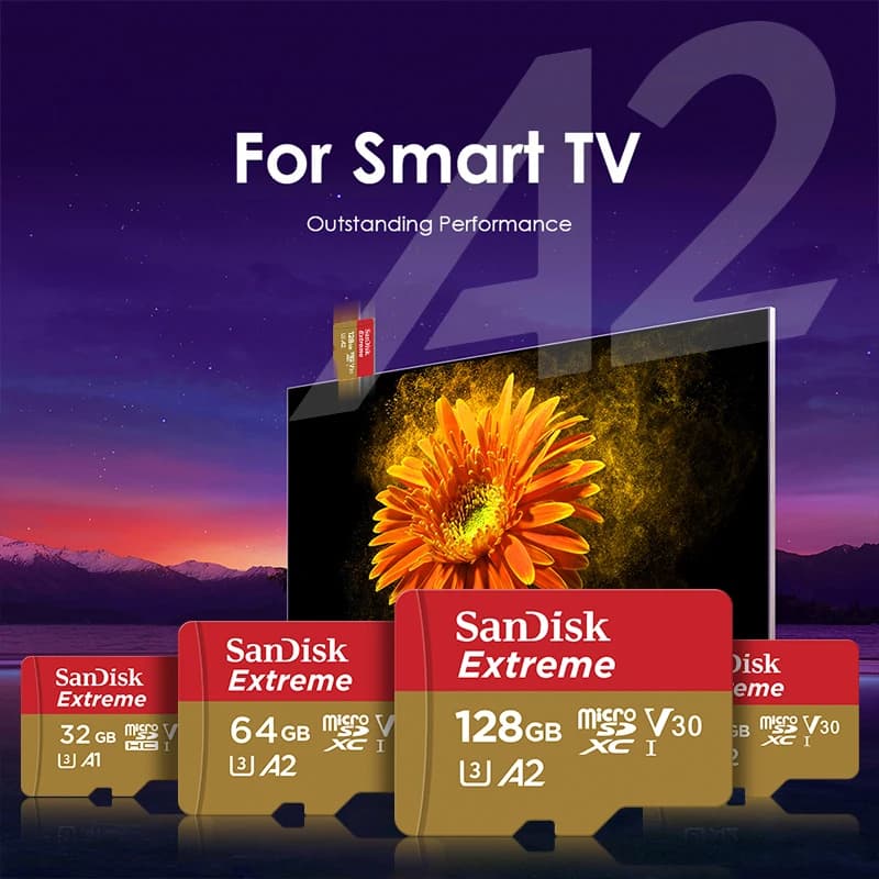 بطاقة Micro SD Sandisk Ultra A2 سعة 128 جيجابايت 32 جيجابايت 64 جيجابايت 256 جيجابايت بطاقة ذاكرة بطاقة فلاش TF بطاقات ذاكرة 32/64/128 جيجابايت للهاتف - 4