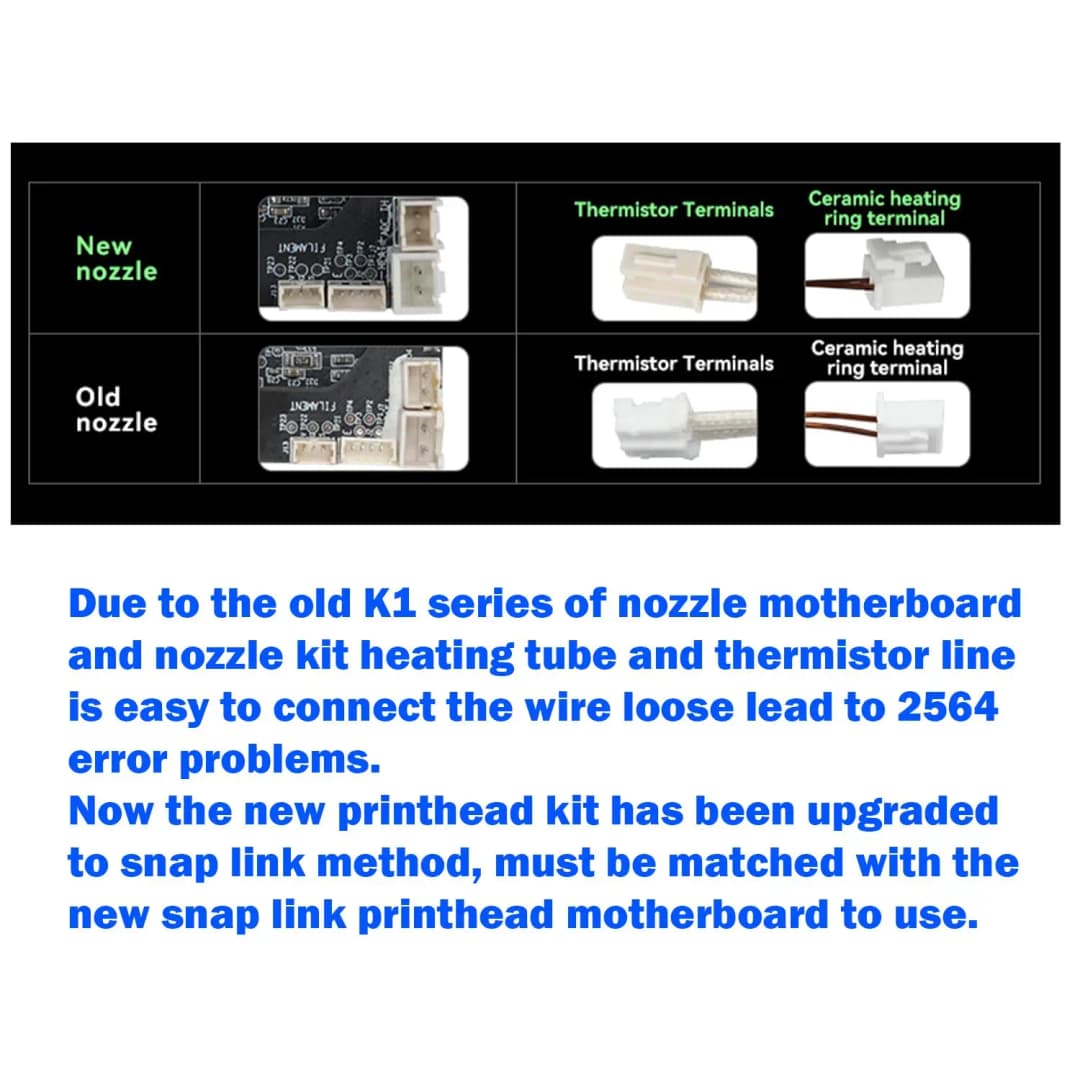 Creality New Version K1C k1 Max Hotend Ceramic Heating Block Kit 3D Printer Parts Quick-Swap Nozzle Heat Break Resistance Hotend - 2