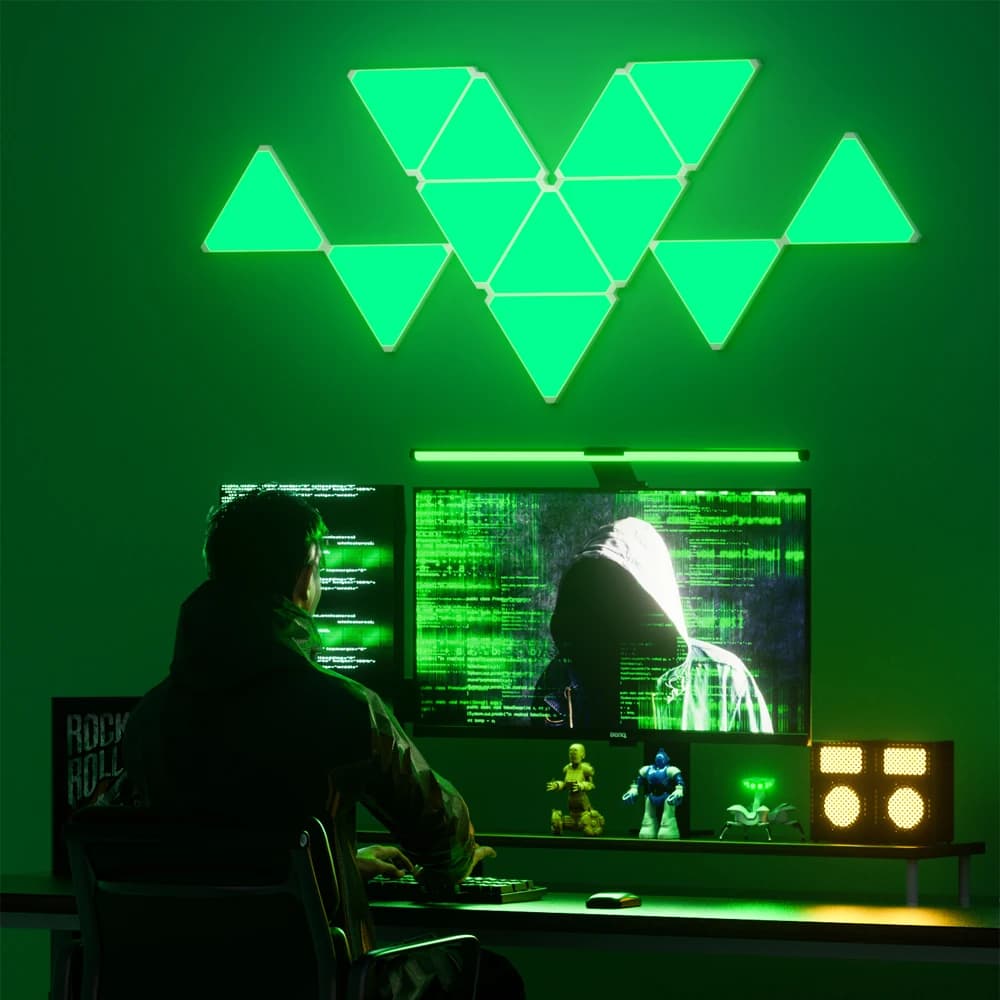 Super Thin LED Triangle Lamps Indoor RGB Quantum Wall Light WIFI Bluetooth APP Control Night Light For Game Bedroom Decoration - 3