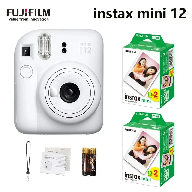 Fujifilm Instax Mini 12/ Mini SE Instant 5 Colors Pink / Pastel Blue / Mint Green / Clay White / Lilac Purple Camera Blossom - 2
