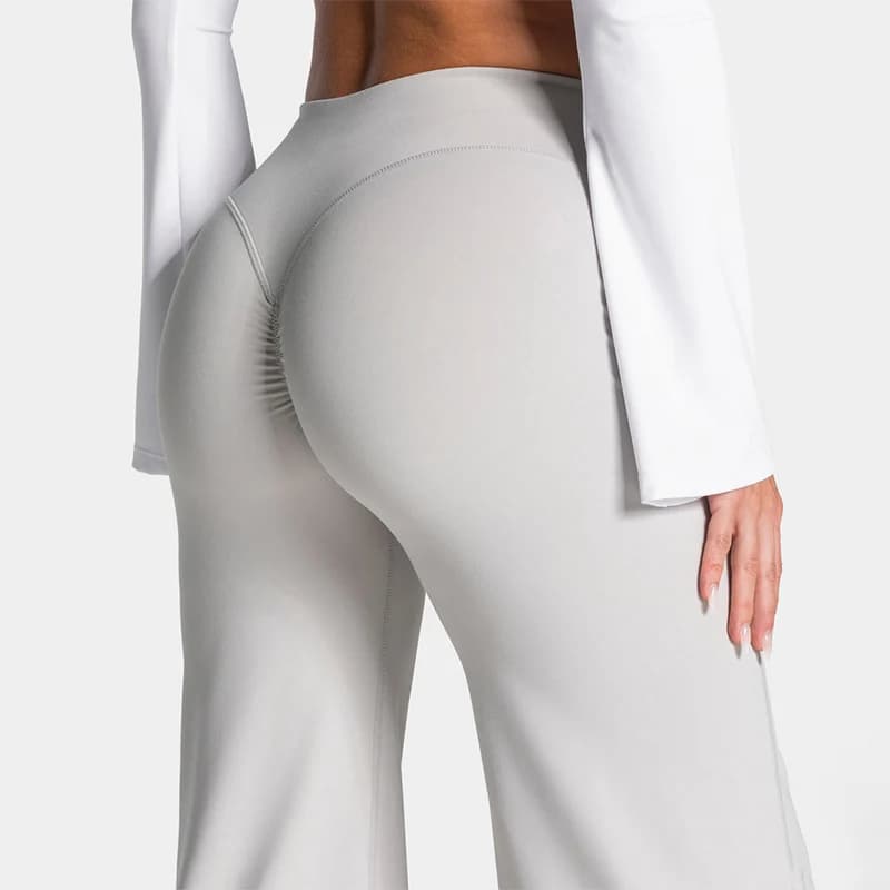 Charming Pro Scrunch Straight Leg Pants Butt Lifting Sculpting Wide Leg Leggings Gym Yoga Jogging Push Up Women Baggy Sweatpants - 4