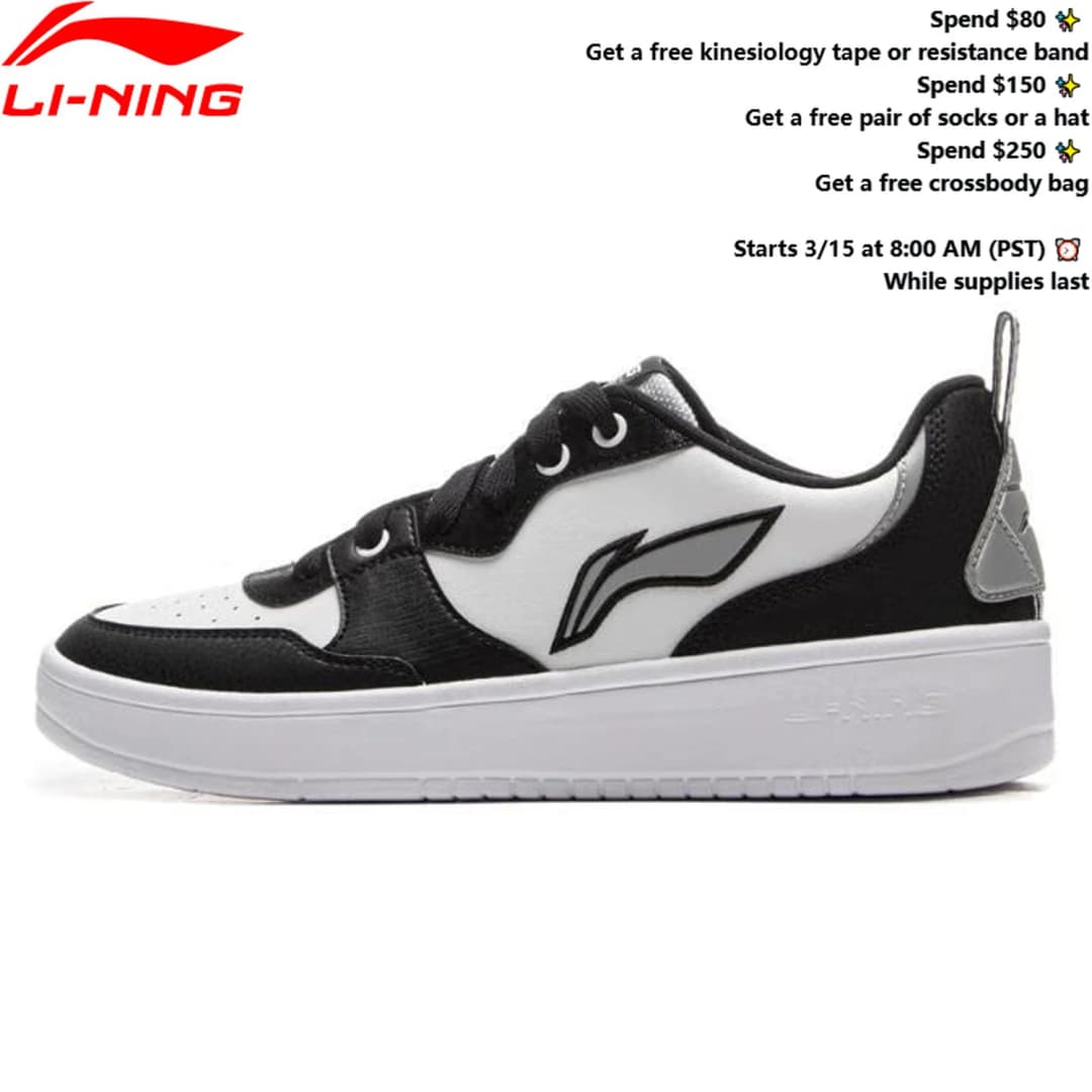 أحذية لايف ستايل يونيسكس لايت كول من لي نينغ، أحذية رياضية كلاسيكية مريحة، أحذية سنيكرز للجنسين من لي نينغ AGCV061