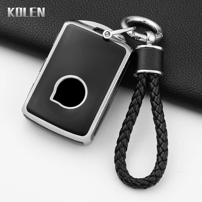 غطاء مفتاح سيارة من TPU لسيارات فولفو S60 S90 XC40 XC60 XC90 V60 V90 T5 T6 T8 Polestar 1 Polestar 2، غطاء سلسلة مفاتيح محمي - 5