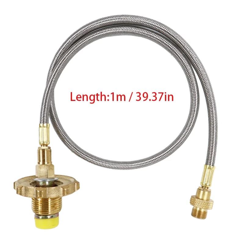 محول عبوة بروبان لمواقد التخييم مع موصل خرطوم لاسطوانات غاز البترول المسال - 3