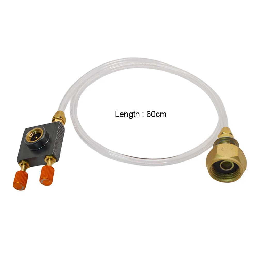Outdoor Camping Gas Stove Propane Refill Adapter Gas Flat Cylinder Tank Coupler Adaptor Gas Charging With Pressure Relief Valve - 6