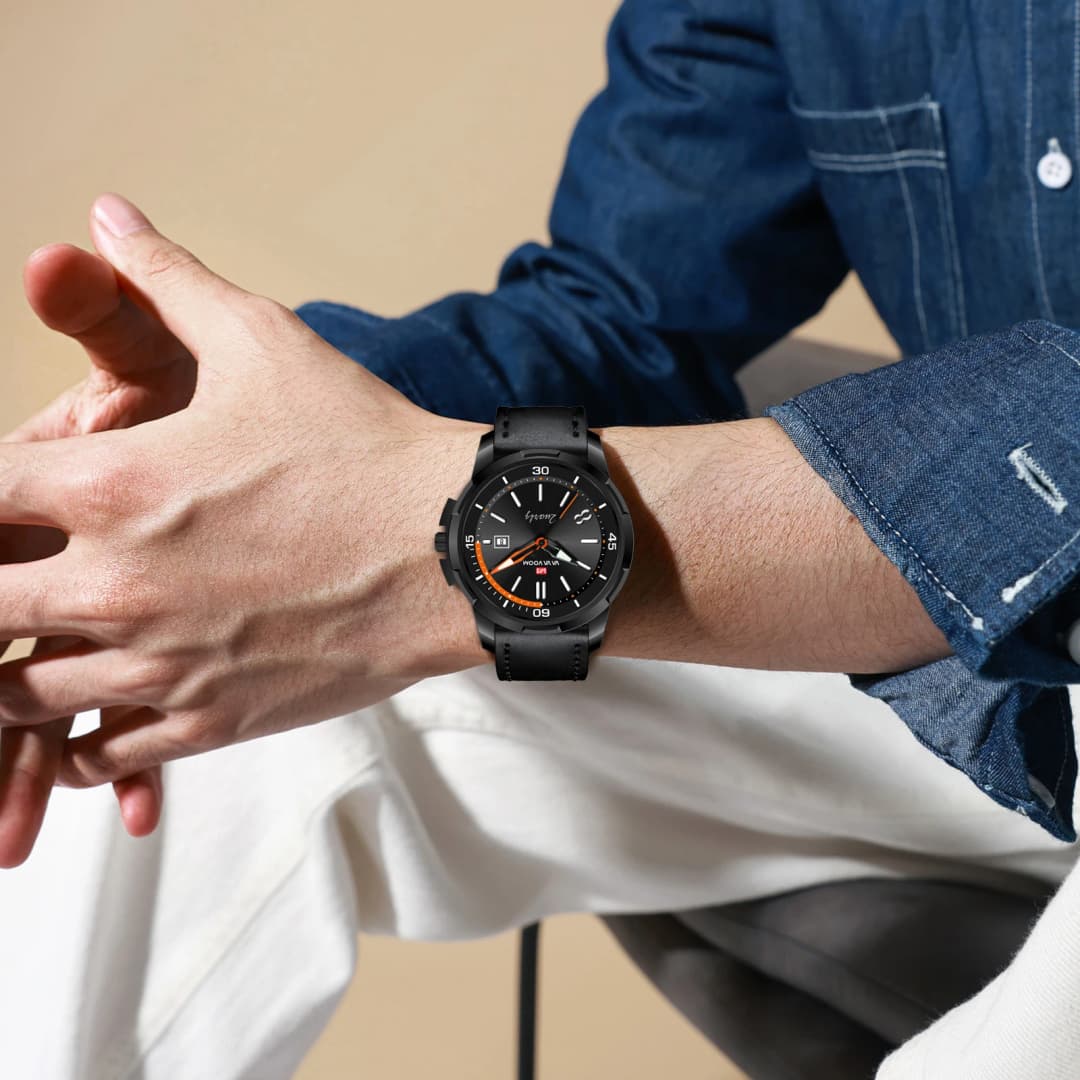 ساعة VA VA VOOM عسكرية جلدية سوداء بميناء كبير 46 ملم حركة كوارتز أسلوب أعمال عارضة موضة رياضية خارجية - 6