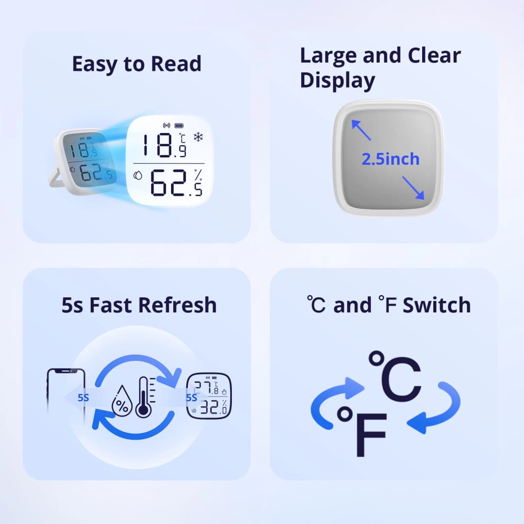 SONOFF SNZB-02D Zigbee LCD Smart Temperature Humidity Sensor Wireless Hygrometer Thermometer Alexa Google Home Alice - 2