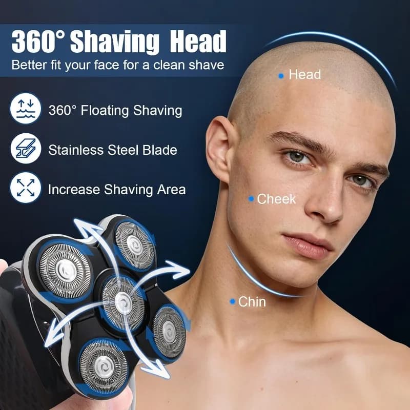 1/2/3/6Pcs Shaver Replacement Heads Compatible with Balder XR7000/XR1500/XR5 Head Shaver Model  Electric Shaving for Bald Men - 3