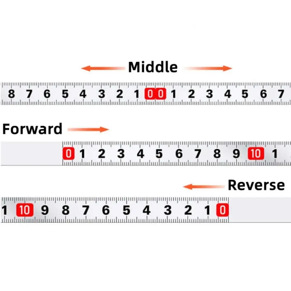 1/2/3m Adhesive Backed Tape Ruler 13MM Width Metric Scale Stainless Steel Workbench Measuring Tape Stickers Miter Track Measure - 6