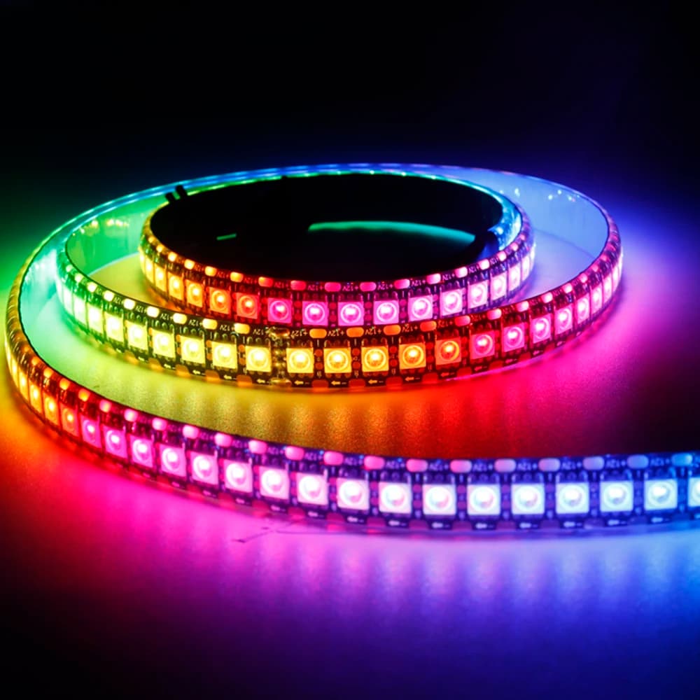 شريط ليد WS2812B/WS2815 بطول 1-3 متر، 144 بكسل/ليد/متر، IC قابل للعنونة، ذكي، RGB، IP30/IP65/IP67، DC5V/12V - 5