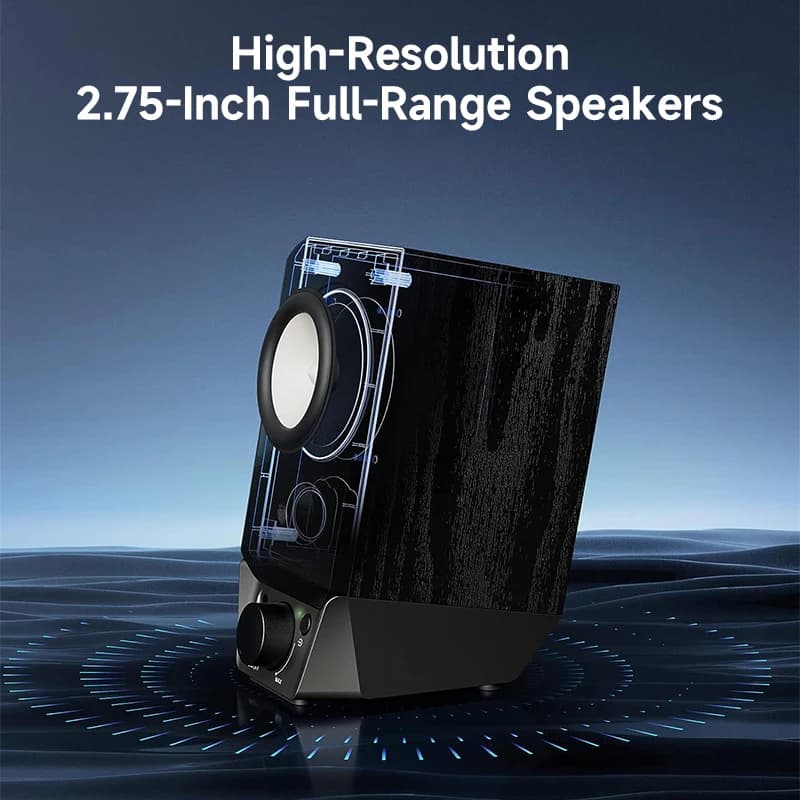 سماعات كمبيوتر Edifier R19BT مزودة ببلوتوث V5.3 مدخل AUX طاقة إخراج 2W+2W باس قوي USB-A لأجهزة الكمبيوتر المحمول والأجهزة اللوحية - 2