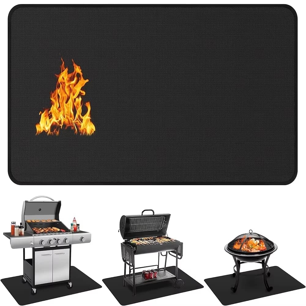 Outdoor Barbecue Pad for Protecting Wooden Floors Heat Resistant Fire Pit Mat, Flame Retardant Pad - 5