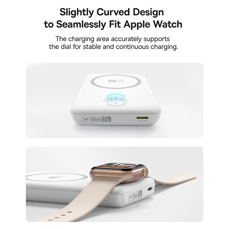 Baseus 27W Magnetic Power Bank 10000mAh 15W Wireless Charging External Battery For iPhone iWatch AirPods Samsung Xiaomi Poco - 2