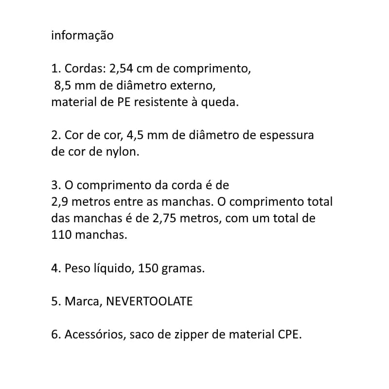 NEVERTOOLATE حبل قفز مطرز 4.5 ملم 150 جرام مدرب كريس 2.9 متر حبل لياقة بدنية حرة - 6
