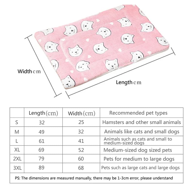 Pet Mats Dog Mats Winter Cat Mats Thick Blankets Autumn and Winter Dog Beds Cat Beds Large and Small Dog Beds Warm Sleeping Mats - 5