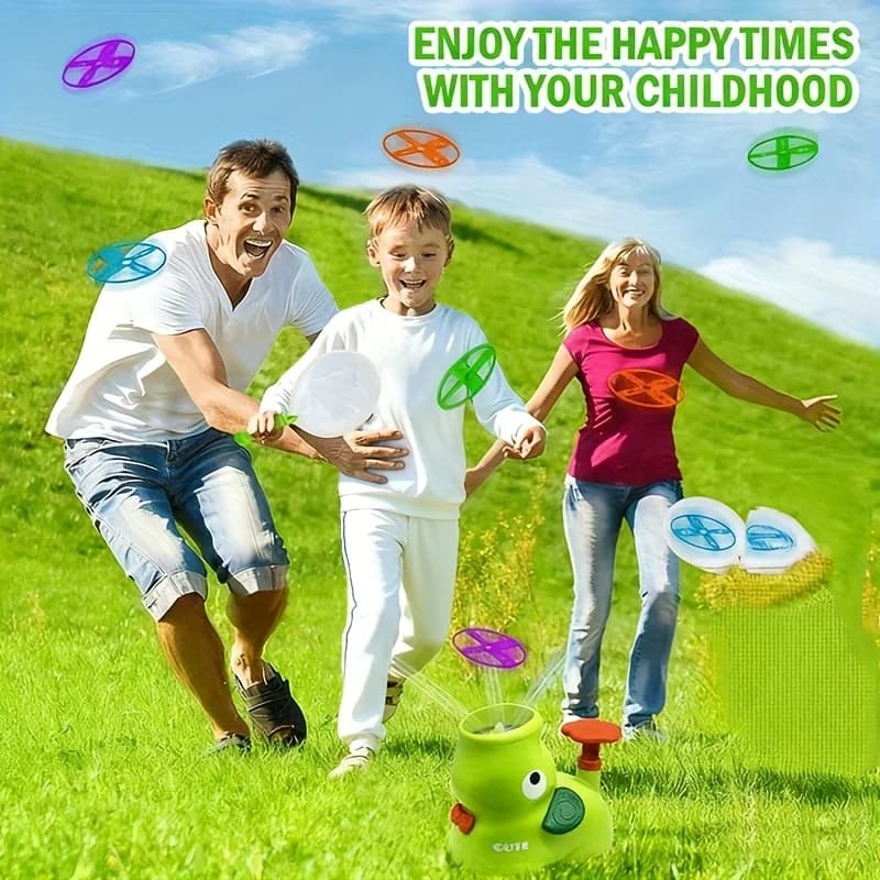 خطوة القدم على القرص الطائر قاذفة الصواريخ الهوائية الصحن القفز الرياضة لعبة الفيل بطة نمط المروحة في الهواء الطلق حديقة ألعاب أطفال - 3