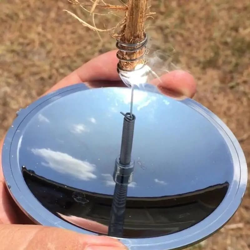 Portable Outdoor Solar Lighter Camping Survival Fire Waterproof & Windproof Fire Starter Outdoor Emergency Tool Gear Accessories