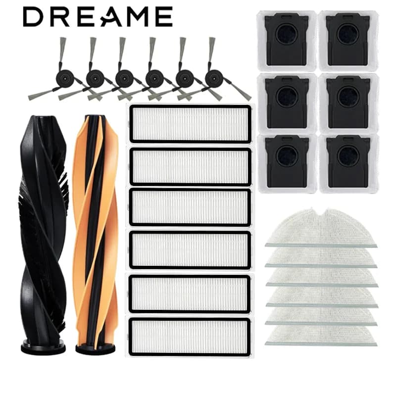 Dreame D20 Pro Plus / D20 Pro Accessories Main Brush Hepa Filter Dust Bag Mop Cloth Replacement Parts