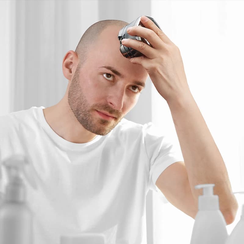 ماكينة حلاقة كهربائية للرأس للرجال الصلع - ماكينة تشذيب شعر 6D بشفرة مغناطيسية قابلة للشحن عبر USB بشاشة LED مقاومة للماء لحلاقة اللحية - 5