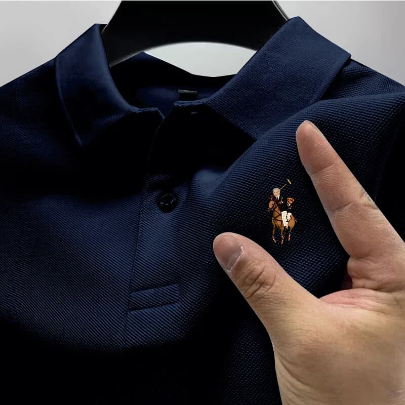 Men's Casual Polo Shirt Summer Streetwear Short Sleeve Business Casual Tops Quick-Drying Breathable Clothing POLO Shirt S-4XL - 3