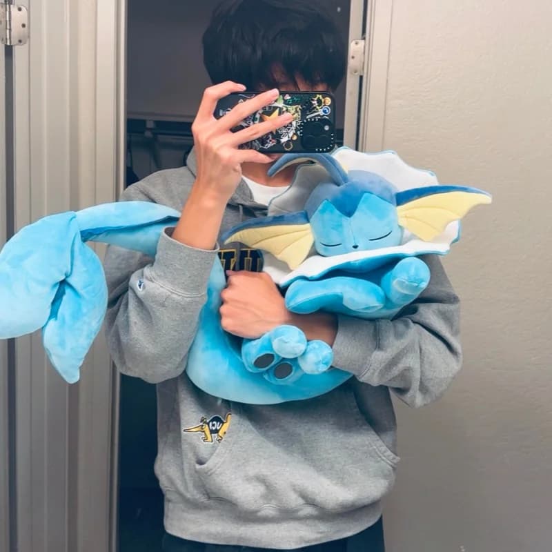 Pokemon Plush New Eevee Evoli Sleep Plush Vaporeon  Pikachu Peluche Stuffed Toys Cartoon Soft Doll Gift - 2