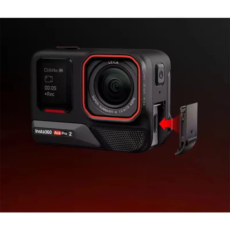 إكسسوار Insta360 Ace Pro 2 الرسمي - غطاء فتحة الشحن/USB/بطاقة SD (الإطار الجانبي) | واقي منفذ مقاوم للماء والغبار - 5