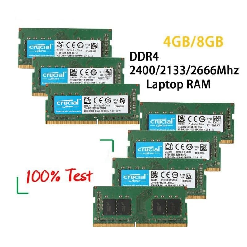 Memoria Ram ddr4 Crucial ram DDR4 16GB (2X8GB) 2133MHz 2400MHz 2666MHz SODIMM Memory PC-17000 19200 21300 1.2V For Notebook - 3