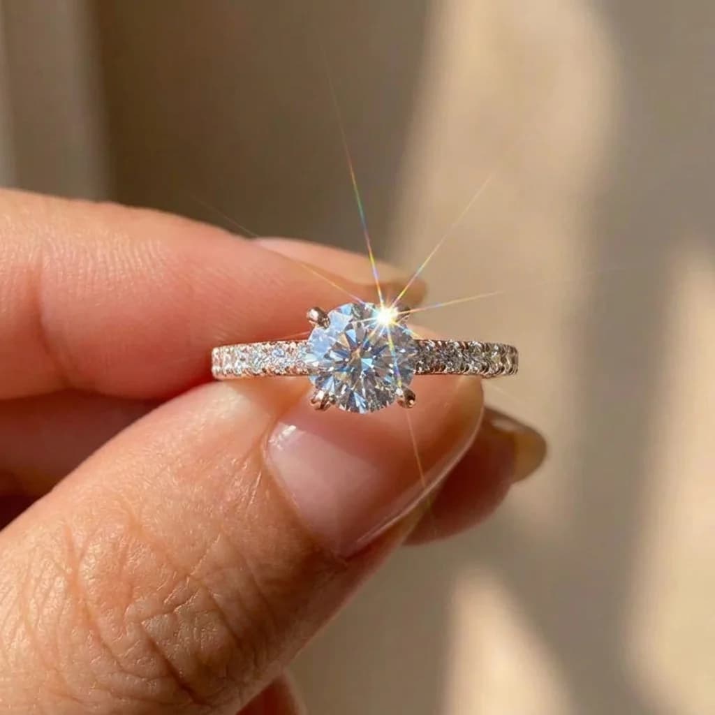 925 Sterling Silver Gorgeous Shiny Zircon Round Rings for Women Anniversary Marry Luxury High Quality Fine Jewelry Gift - 4