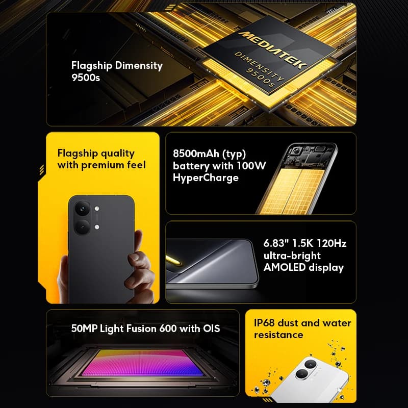 【عرض عالمي أول】 هاتف ذكي POCO X8 Pro Max إصدار عالمي، بطارية 8500 مللي أمبير، معالج Dimensity 9500s، شاشة AMOLED فائقة السطوع مقاس 6.83 بوصة بدقة 1.5K ومعدل تحديث 120 هرتز - 2