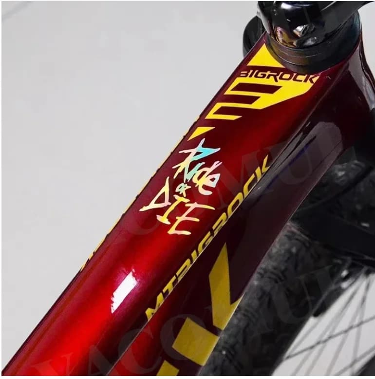 1 قطعة/مجموعة ملصقات إطار الدراجة ركوب أو يموت العلوي أنبوب الشارات ل دراجة نارية إطار الزخرفية دراجة السيارات السيارات دراجة نارية الملحقات - 4