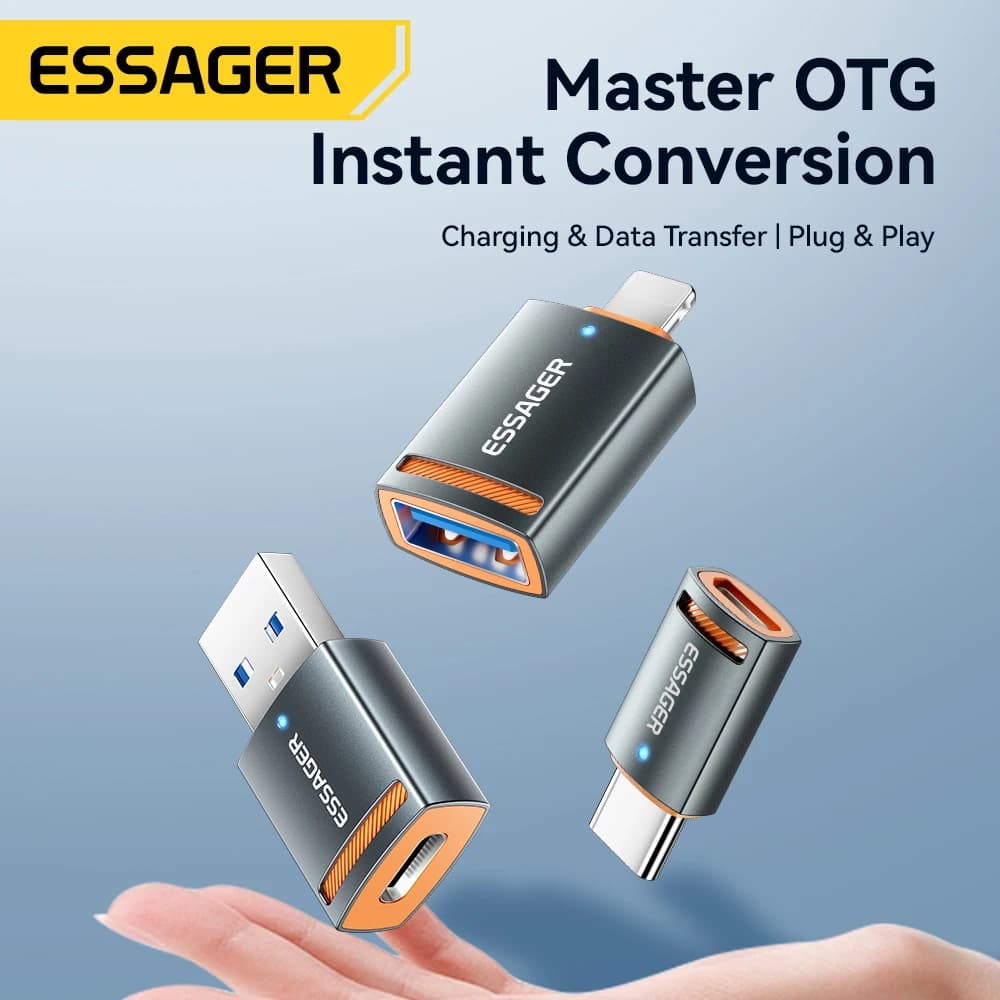 Essager USB3.0 OTG Adapter Type-C USB-A Micro Female to USB Micro iP Type-C Male Converter For Macbook Xiaomi iPhone OTG Adapter - 2