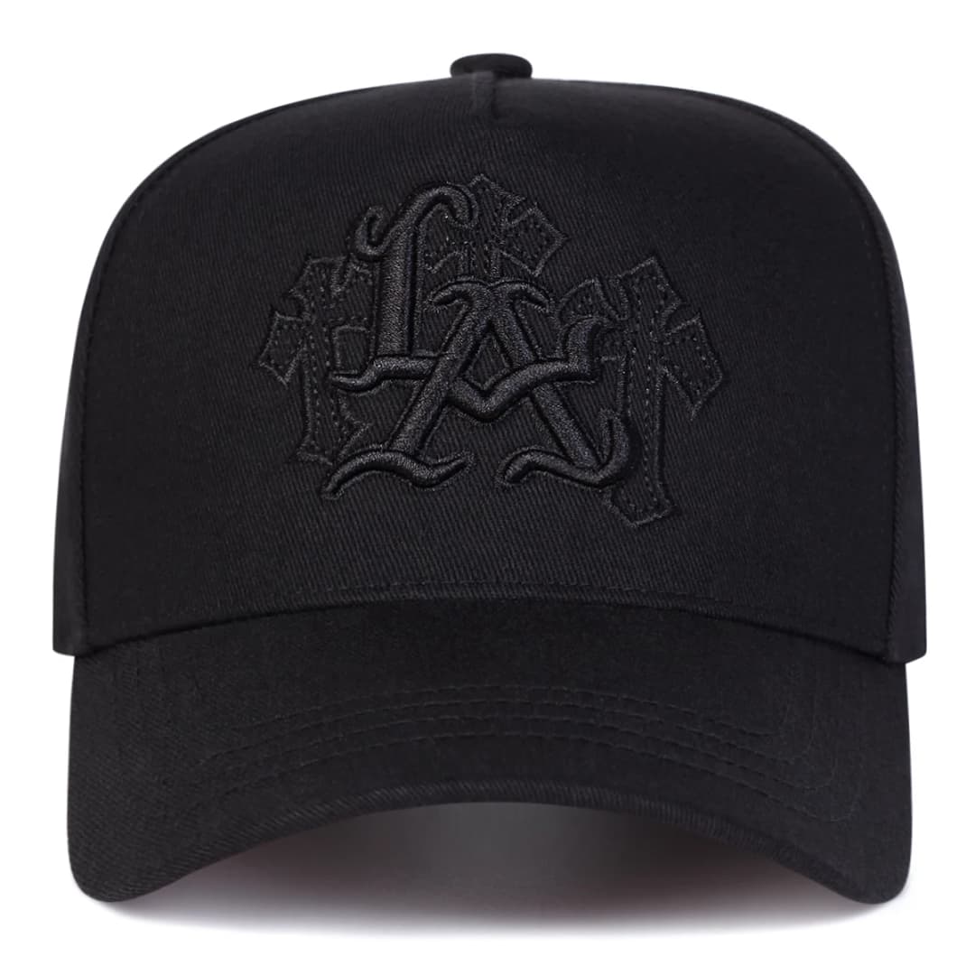 Unisex LA Letter Cross Embroidery Baseball Caps Spring and Autumn Outdoor Adjustable Casual Hats Sunscreen Hat Sports Cap - 3