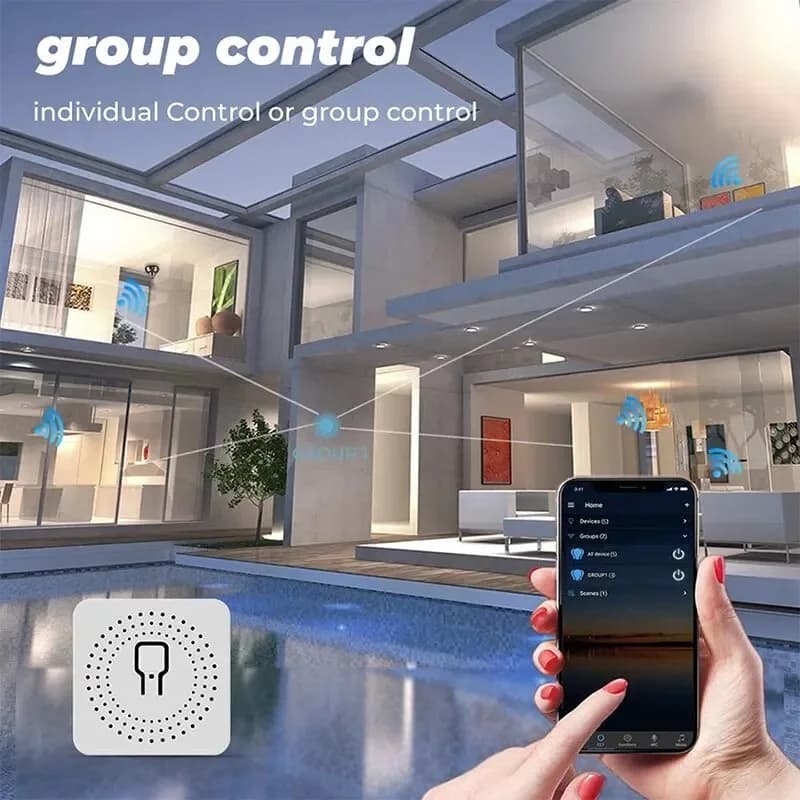 16A Wifi Smart Switch Smart Home Light Switches Module 2 Way Control Work with Tuya Smart Life Alexa Google Home Switch - 2