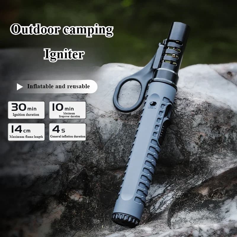 Hot 1300° Outdoor Camping Ignition Portable Lighting Gun Stove Accessories Camping Barbecue Flamethrower Inflatable Igniter - 3