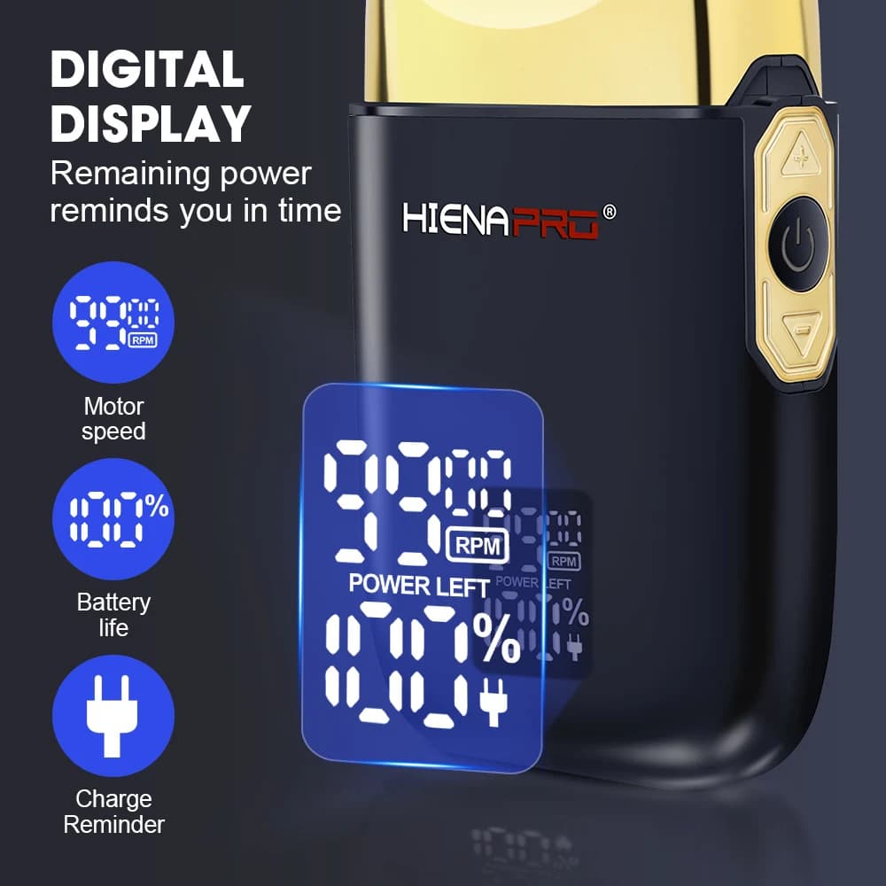 HIENA shaving machine men Electric shaver Hair clipper Rechargeable Metal Housing Pro Electric Shaver For Men Electric home - 5
