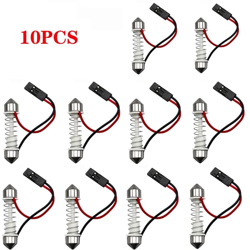 10Pcs T10 Ba9s T4w Festoon Connector Wire Cables For All Car Led Panel Dome Light Socket Harness Plugs Pin Adapter DC 12V