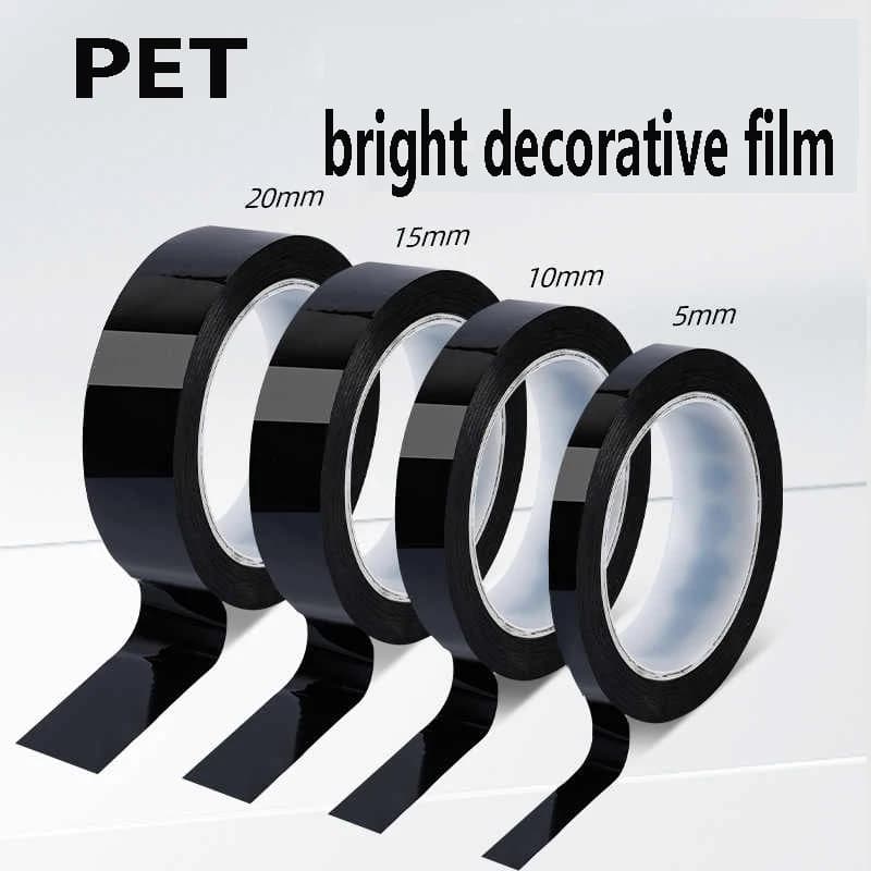 فيلم ملون معدّل للسيارة، ملصق داخلي وخارجي للسيارة من ألياف الكربون السوداء عالية اللمعان، تعديل شبكة منتصف الجسم - 2