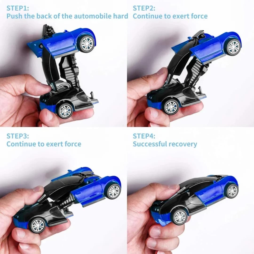 Mini 2 In 1 Car Toys One-key Deformation Car Toys Automatic Transformation Robot Model Car Diecasts Toy Boys Gifts Children Toy - 4
