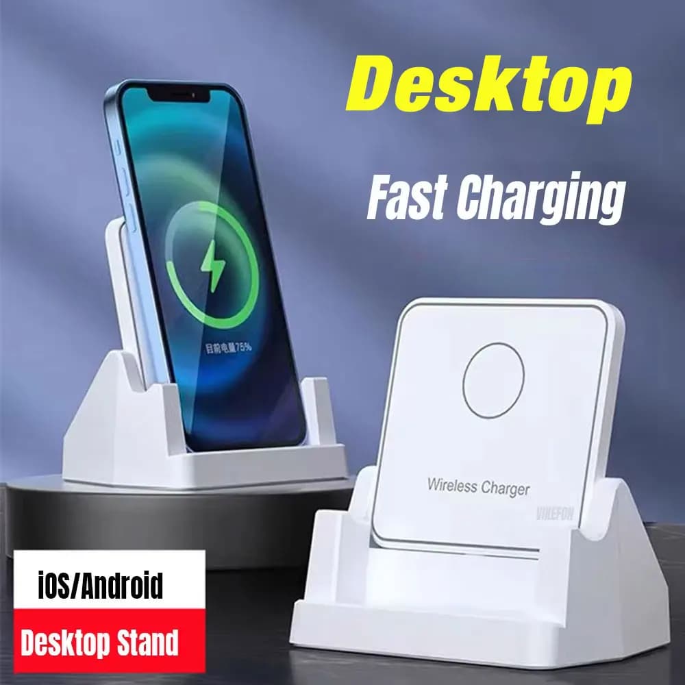 30 واط شاحن لاسلكي قابل للإزالة سطح المكتب حامل عمودي حامل آيفون 16 15 14 13 12 سامسونج S25 Xiaomi 15 قاعدة شحن سريعة