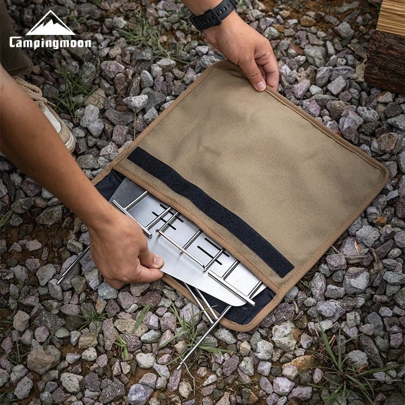 Campingmoon Outdoor Portable Folding Garden Stainless Steel BBQ Grill Camping Portable foldable outdoor camping BBQ Grill - 6