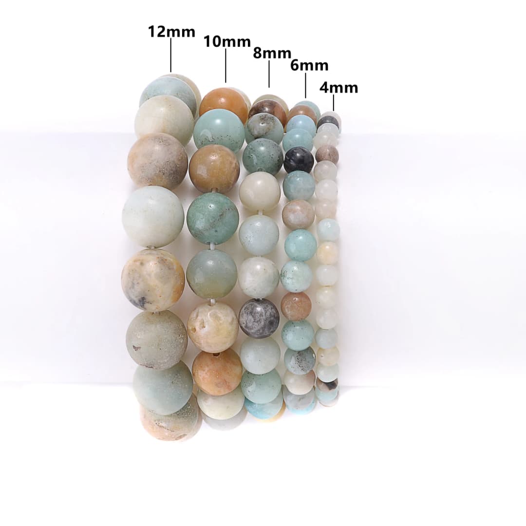 4 6 8 10 12m White Turquoises Natural Stone Beads Round Spacer Beads for Jewelry Making DIY Bracelet Necklace Accessories - 2